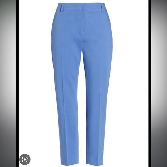 NWT MaxMara Folgore Blue Skinny Trousers Size 14 - Picture 1 of 12